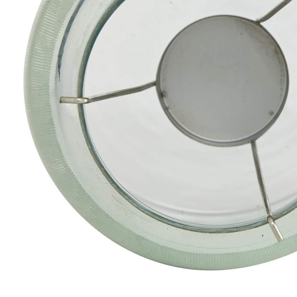 DecMode 7.5"W, 7.75"H Glass Contemporary Candle Holder, Turquoise, 1 - Piece