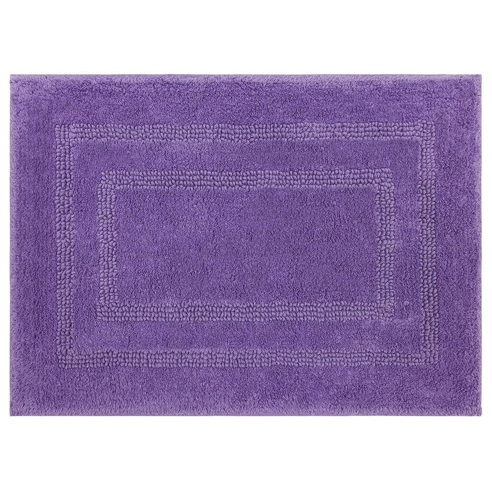 Mohawk Cotton Bath Mat Soft Absorbent Quick Dry Machine Washable Bathroom Mat, Grape, 17" x 24"