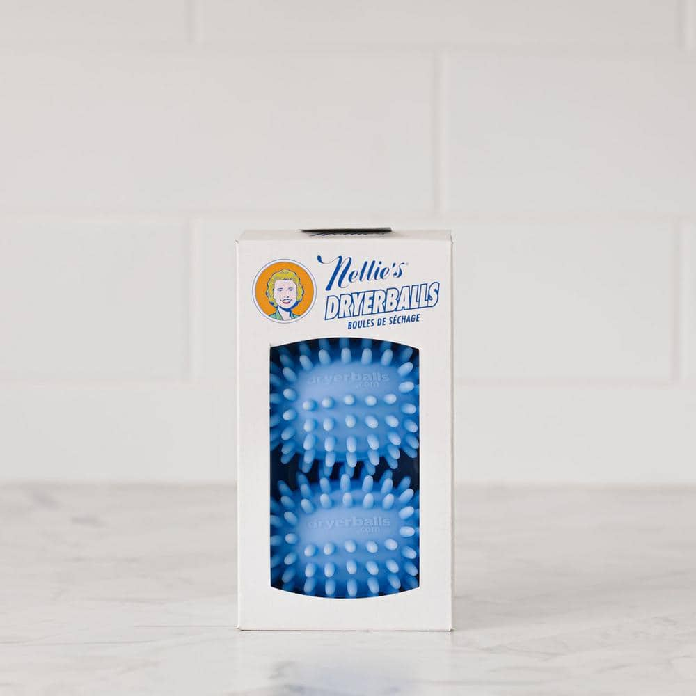 Nellie's Dryerballs - Eco-Conscious Laundry Dryer Balls - Softens Fabrics, Reduces Wrinkles, and Shortens Drying Time - Dryer Sheet Alternative (2 Pack) - (Made in Canada)