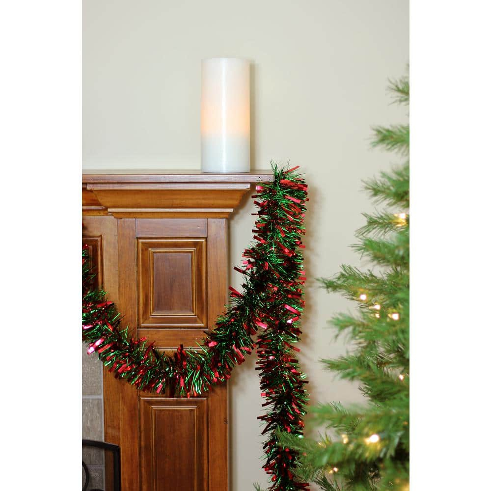 Northlight Seasonal 50' x 3" Red and Green Wide Cut 6-Ply Artificial Christmas Garland - Unlit
