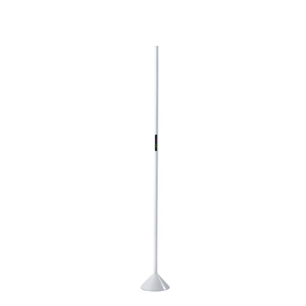 Matte White LED Floor Lamp with Slide Dimmer and RGB Switch