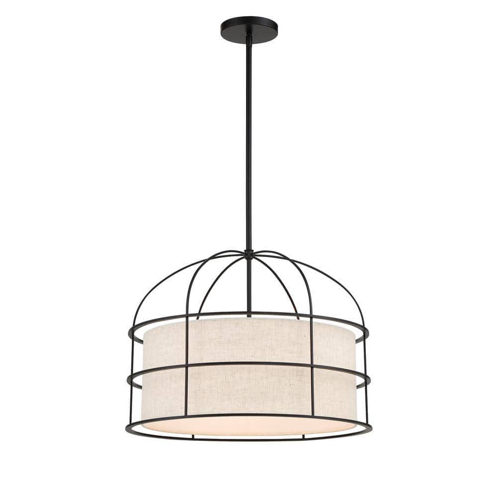2155-66A-Minka Lavery-Gateway Park - 5 Light Convertible Pendant-15 Inches Tall and 20 Inches Wide-Coal Finish