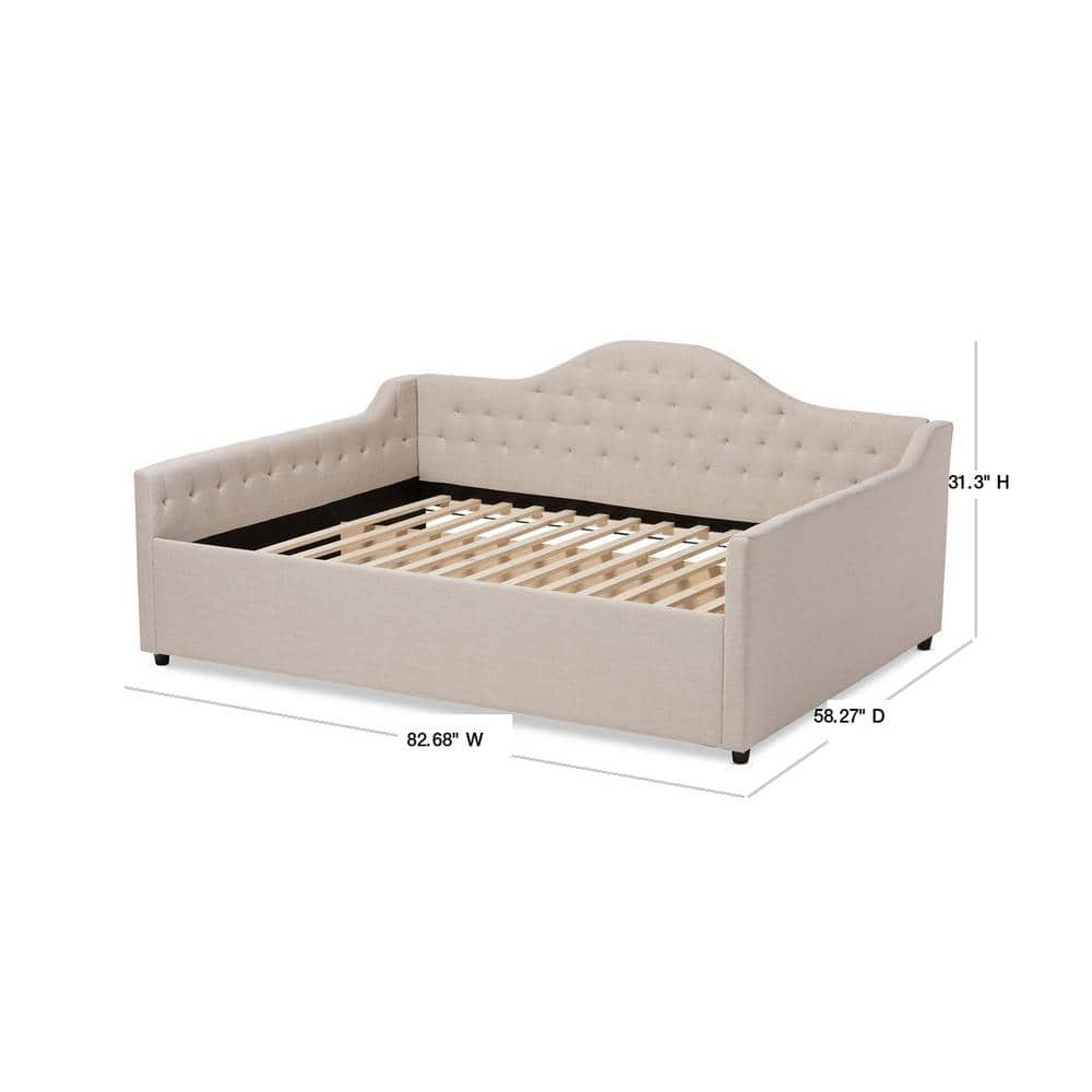 Baxton Studio Eliza Modern and Contemporary Fabric Upholstered Daybed
