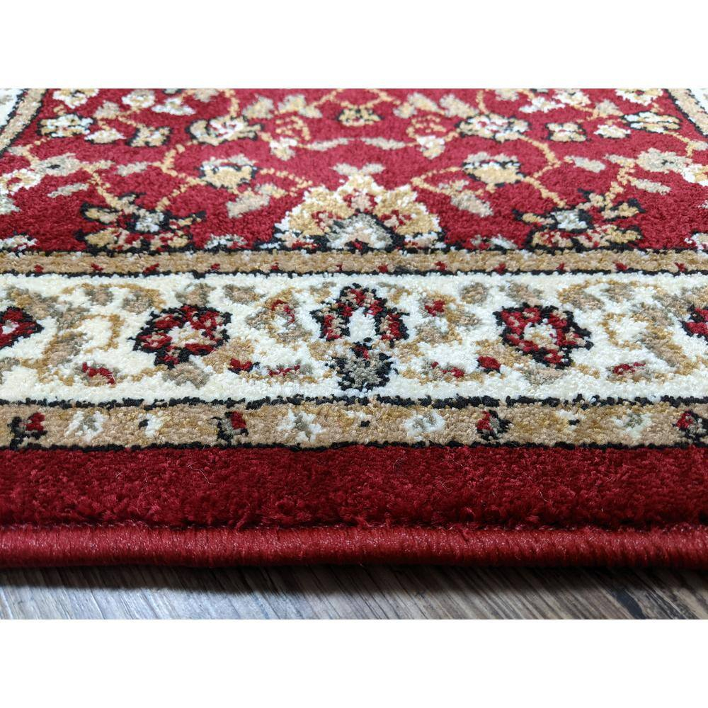 Radici Usa Como Area Rug 1597 Red Italian Bordered 3' 3" x 4' 11" Rectangle