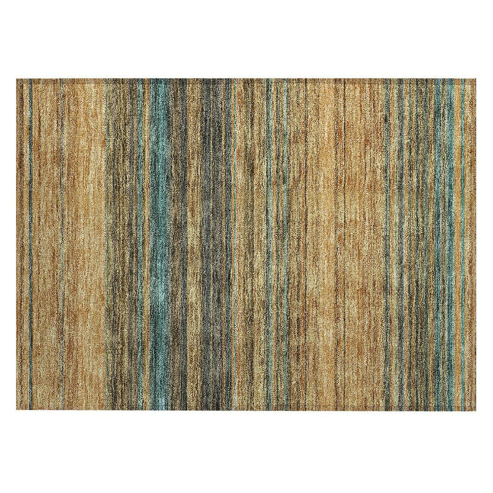 Addison Rugs Chantille Indoor/Outdoor Transitional Geometric, Abstract Wheat Washable Rectangle Rug, 1'8" x 2'6"