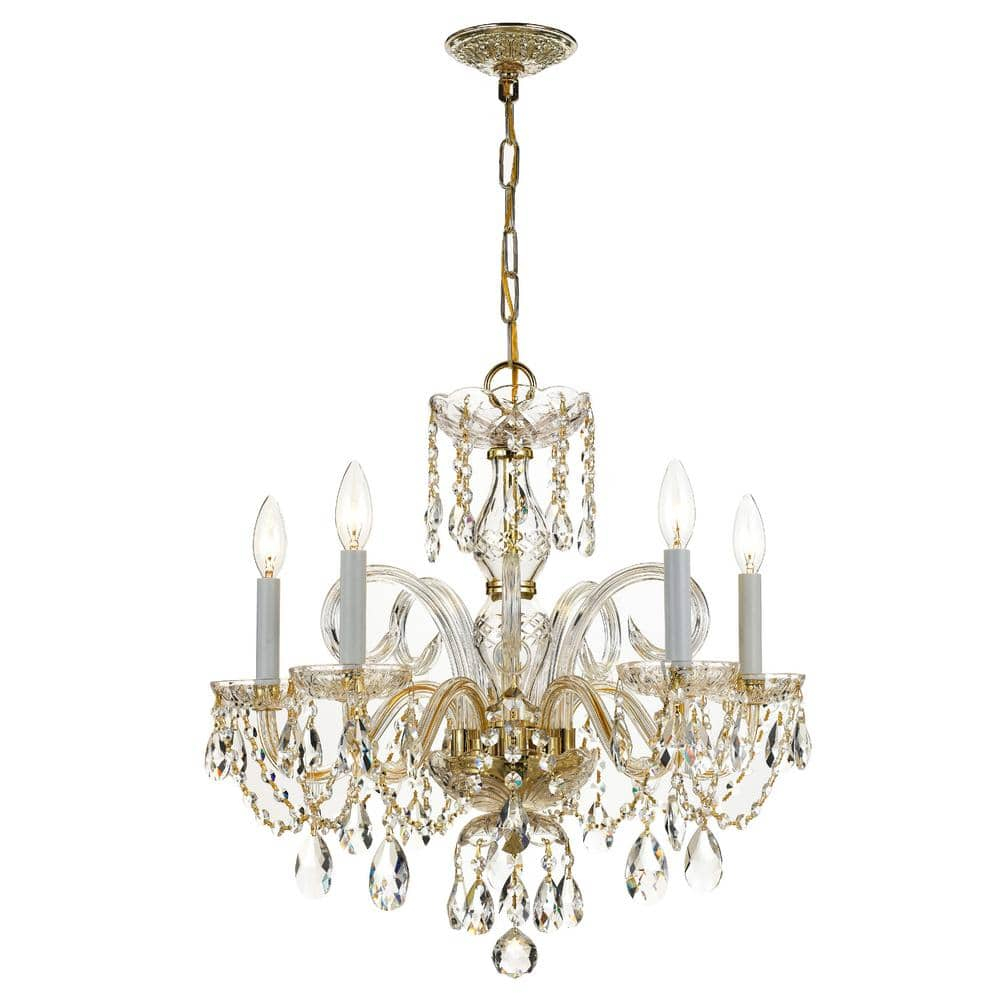 Crystorama Lighting - Five Light Chandelier - Crystal Crystal 5 Light Chandelier