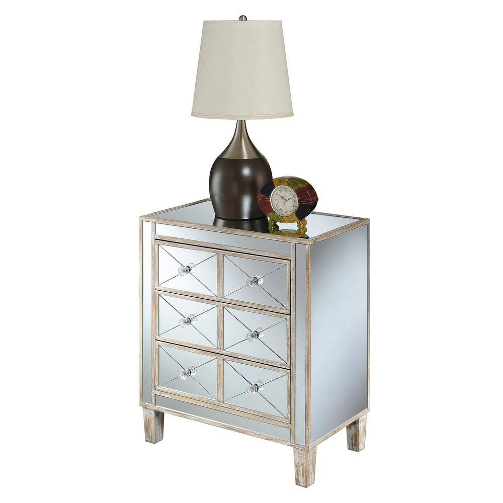 Convenience Concepts Gold Coast BettyB Mirrored End Table, Multiple Finishes