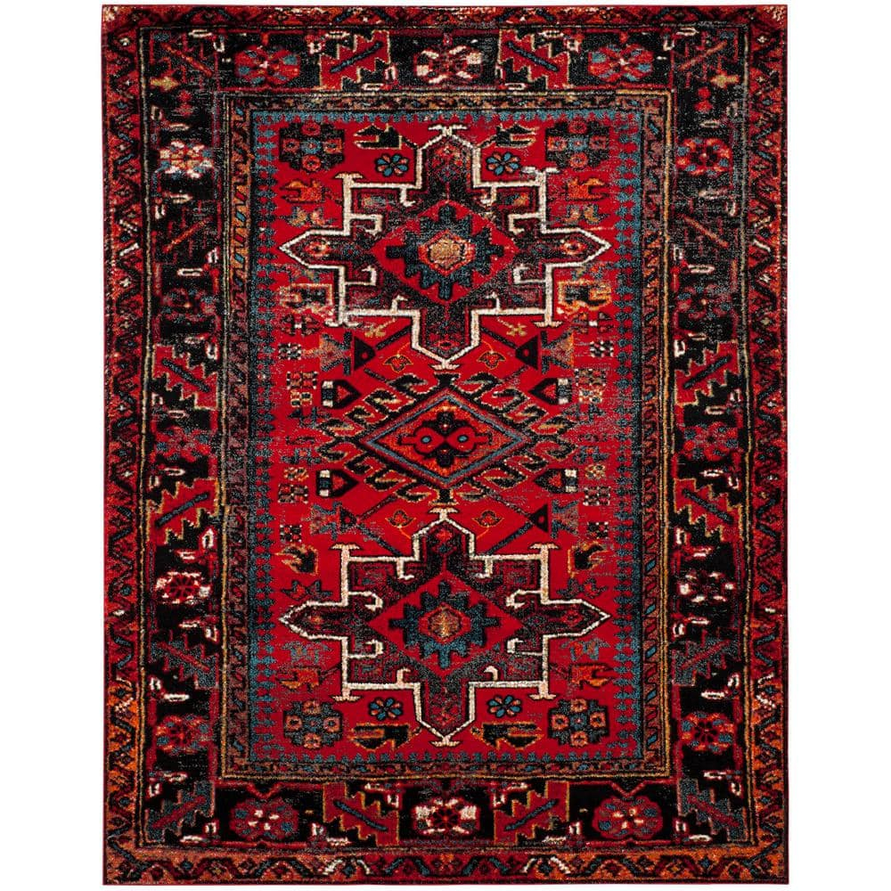SAFAVIEH Vintage Hamadan Dania Traditional Area Rug, Red/Multi, 8' x 10'
