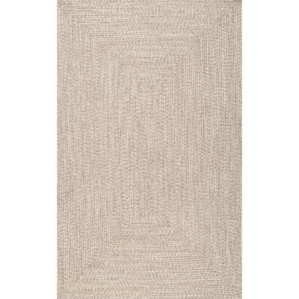 nuLOOM Wynn Contemporary Braided Tan Area Rug, 3' x 5', Durable Synthetic Fibers