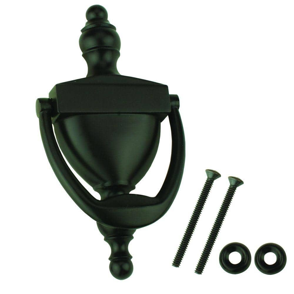 Renovators Supply Door Knockers for Front Door 6.5" Oil Rubbed Bronze Solid Brass Ornate Door Knocker w/Screws