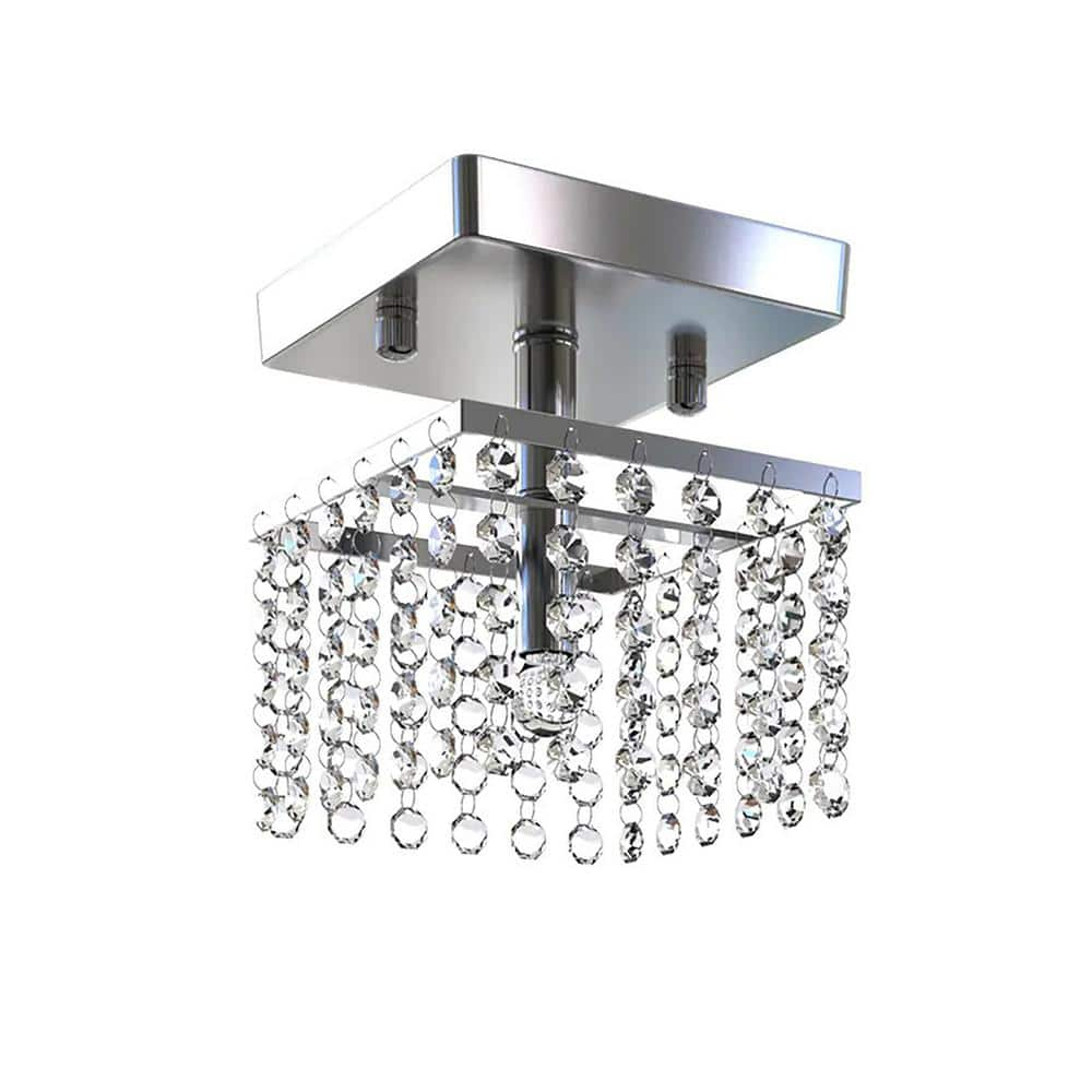 Jhea 1-light Crystal 5-inch Chrome Chandelier