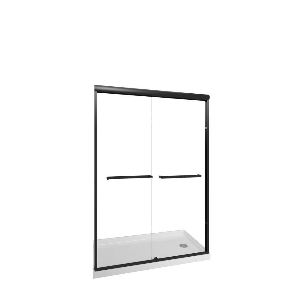 CKB 60 in. L x 32 in. W Right Drain Shower Base, Single Threshold Shower Pan with Slip Resistant Textured Surface, White