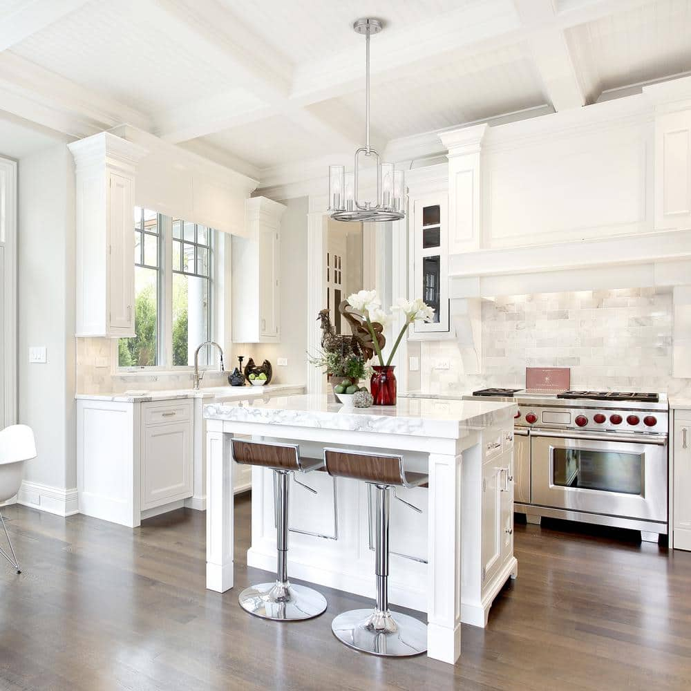 Hudson Heights Polished Nickel 4-Light Pendant