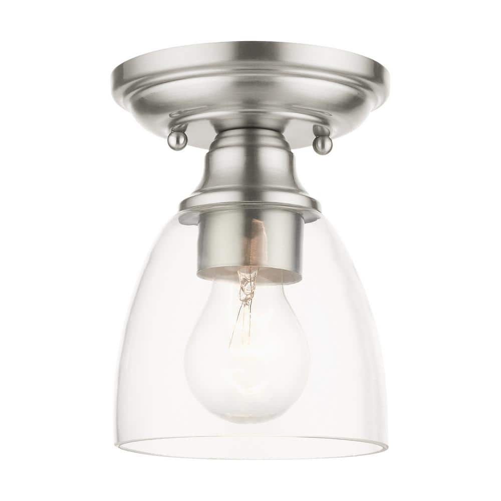 Livex Lighting Montgomery 1 - Light Flush Mount in  Brushed Nickel