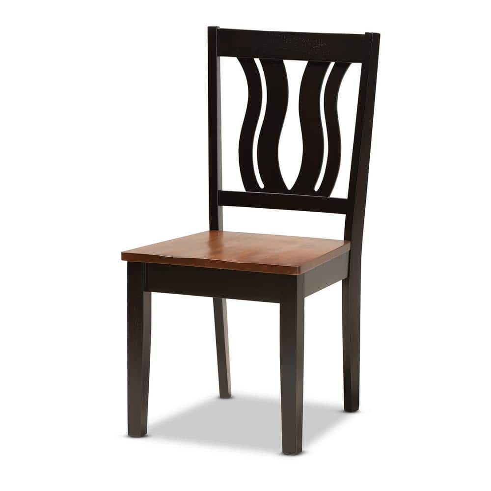 Baxton Studio Mare Modern and Contemporary Transitional Two-Tone Dark Brown and Walnut Brown Finished Wood 5-Piece