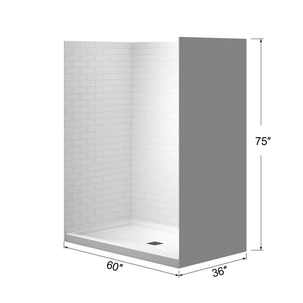 60'' W 75'' H Framed Rectangle Shower Stall