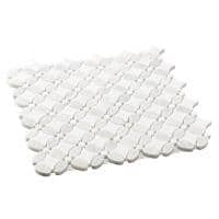SAMPLE-Martha Zummer White Novelty Marble Look Glossy Natural Stone Mosaic Wall & Floor Tile