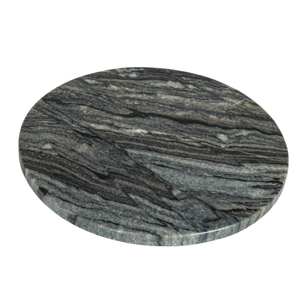 11 in. Gray Marble Round Cheese and Cutting Board