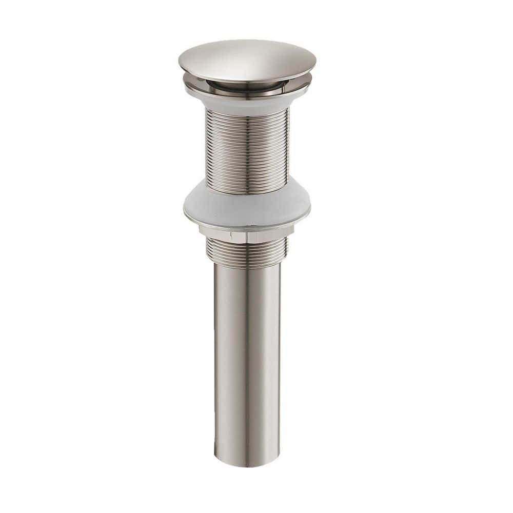 BWE Bathroom Sink Drain Bathroom Faucet Vessel Vanity Sink Drain Stopper Without Overflow Fits Bathroom Standard Sink Hole 1-1/2" to 1-3/4" Brushed Nickel