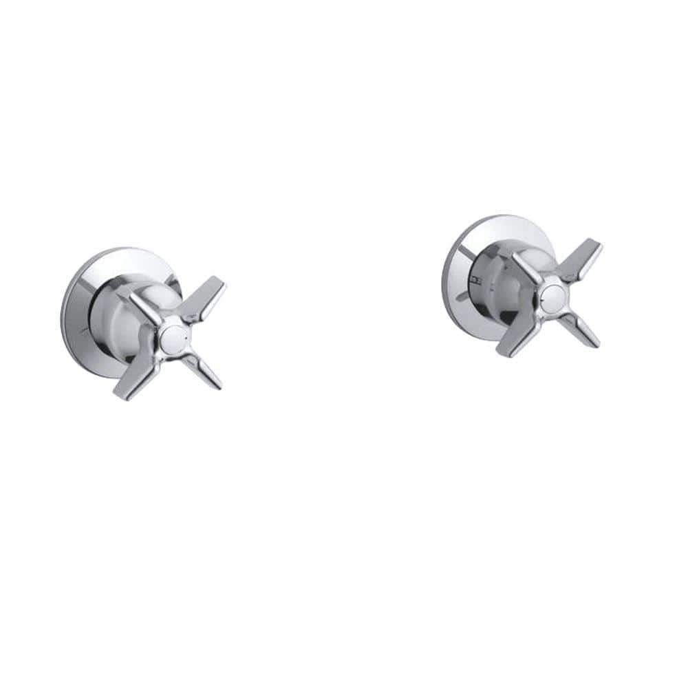 Triton Wall-Mount Valve Trim with Cross Handles, Requires Valve