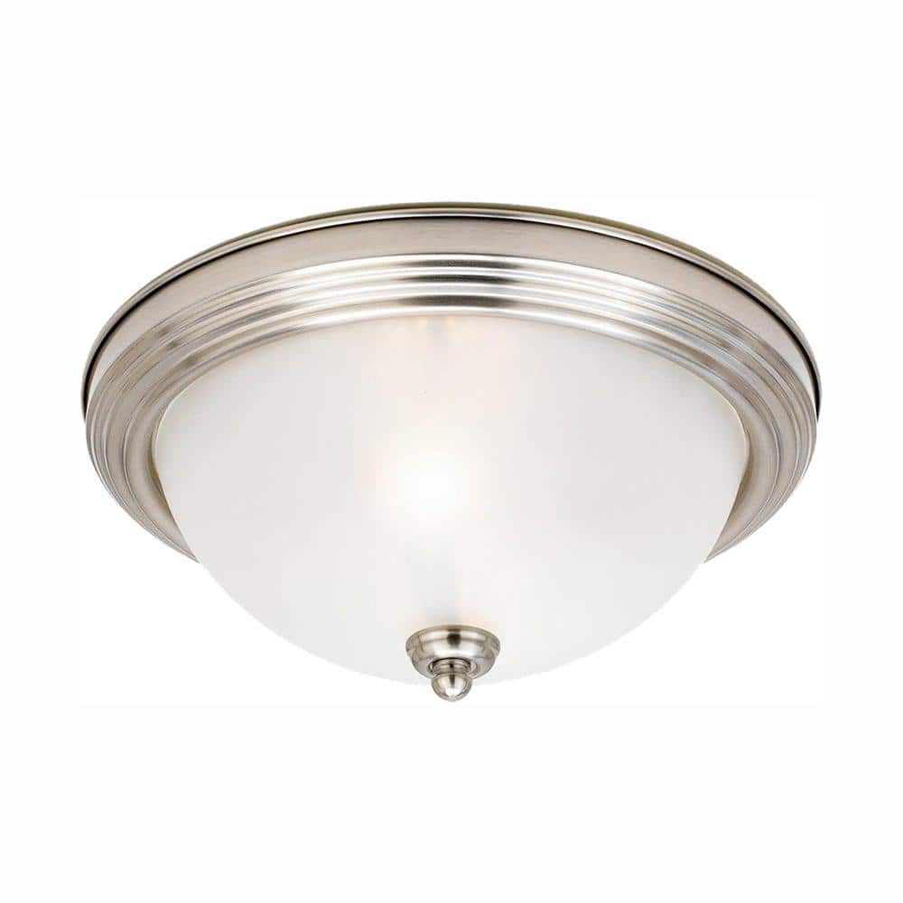 Generation Lighting 77065EN3-962 Geary Three - Light Ceiling Flush Mount Ceiling Fixture, Brushed Nickel