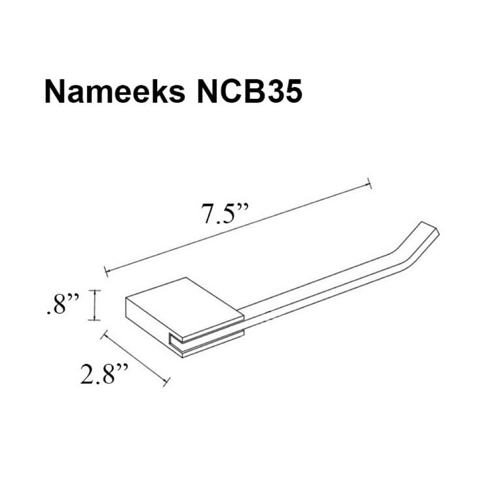 Chrome Rectangular Wall Mounted Toilet Paper Holder