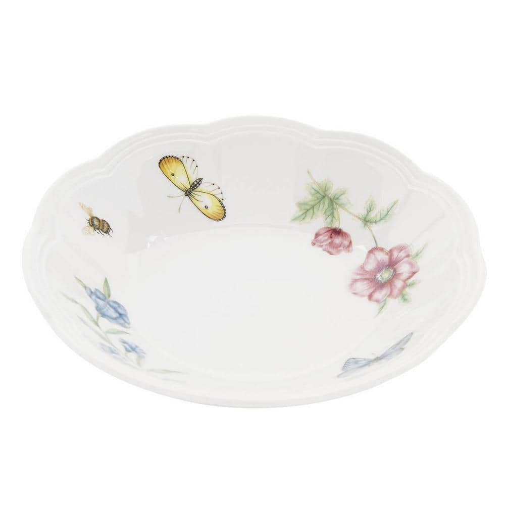 Butterfly Meadow Porcelain Floral Fruit Bowl, 11 oz