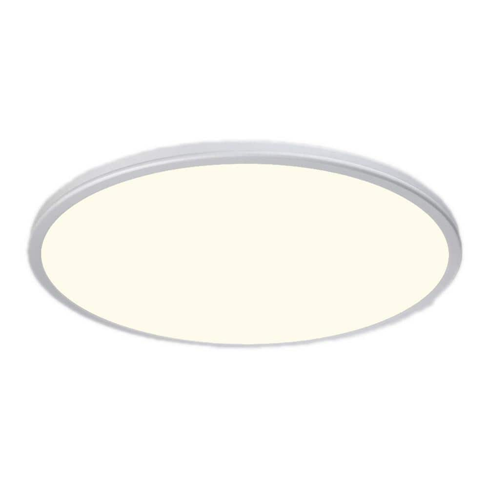 Geos 22 in. 1-Light 2700K Titanium LED Flush Mount