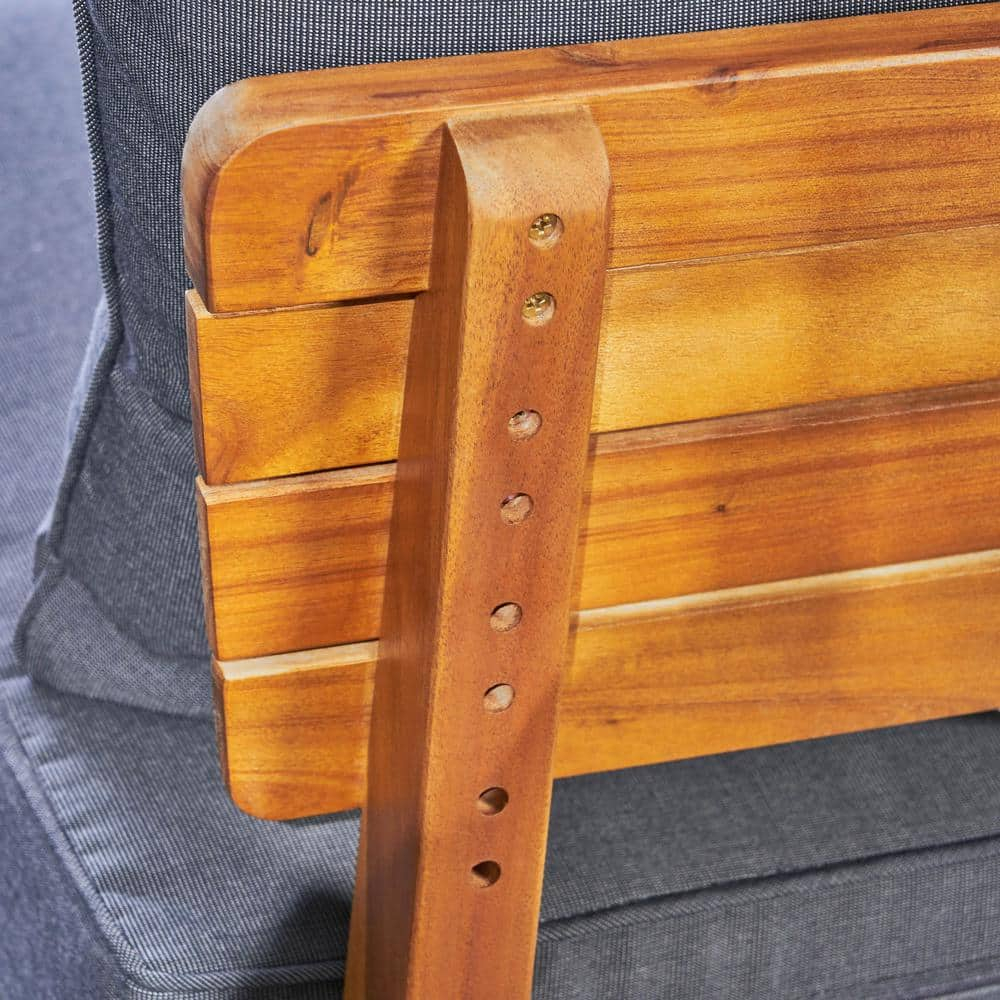Noble House Balmoral Outdoor Loveseat Teak & Gray