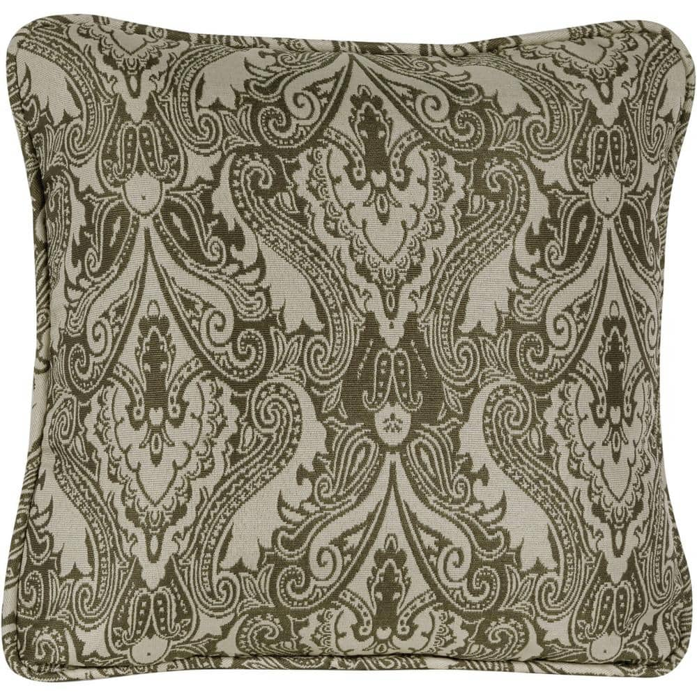 Hanover Medallion Indoor/Outdoor Throw Pillow, Decorative, Set of 1, Meadow Green - HANTPMED-MDW