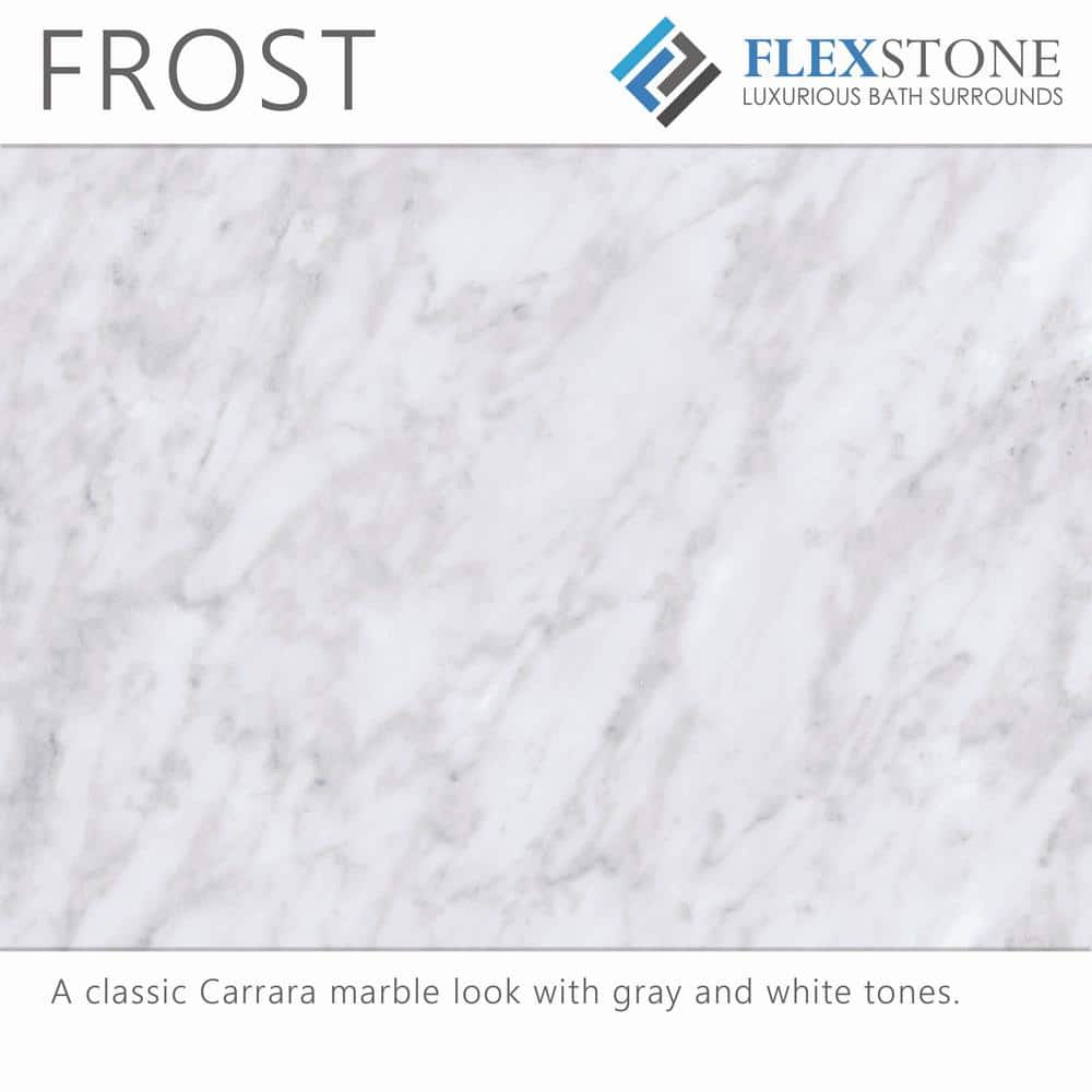 FlexStone 60"L x 36"W Single Threshold Alcove Shower Base with Center Drain