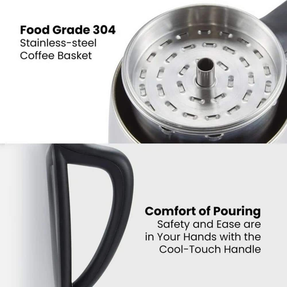 Elite Cuisine Stainless Steel 6-Cup Coffee Percolators