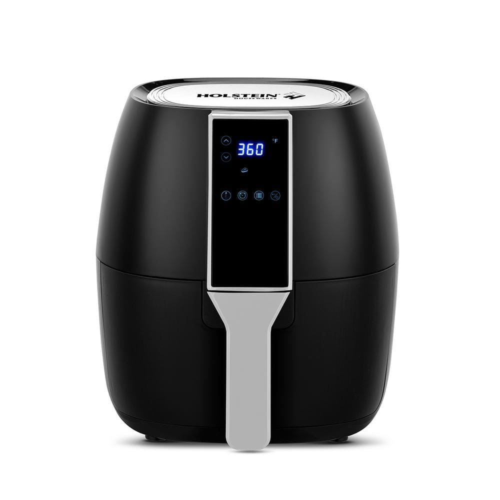 Holstein Housewares - 3.7QT Digital Air Fryer, Black - Convenient and User Friendly with Optimal Control Panel and Seven Cooking Presets