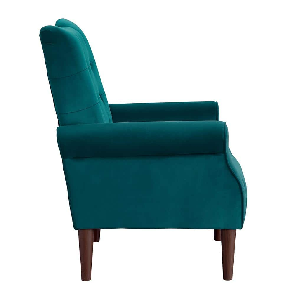 Lexicon Kyrie Velvet Accent Chair in Teal
