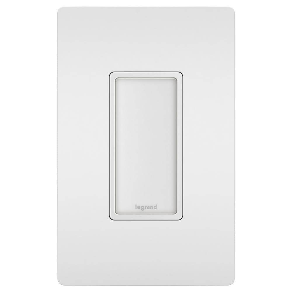 Legrand Radiant NTLFULLWPW Full Adjustable LED Night Light Outlet and Screwless Wall Plate, for Hallways and Stairs, Optional Louver, White (1 Count)