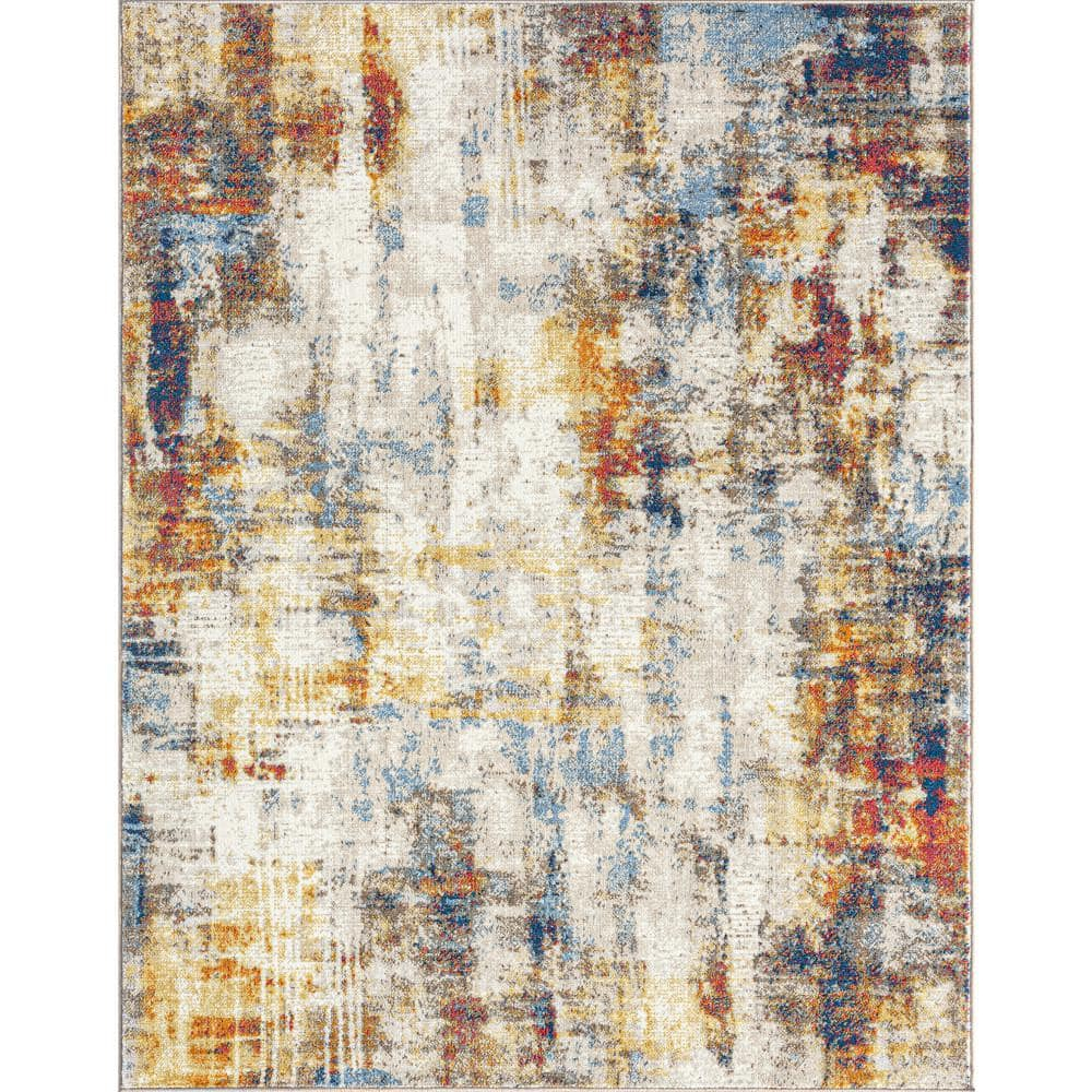 Tayse Chelsea 8 x 10 (ft) Loomed Polypropylene Multi Rectangular Indoor Area rug