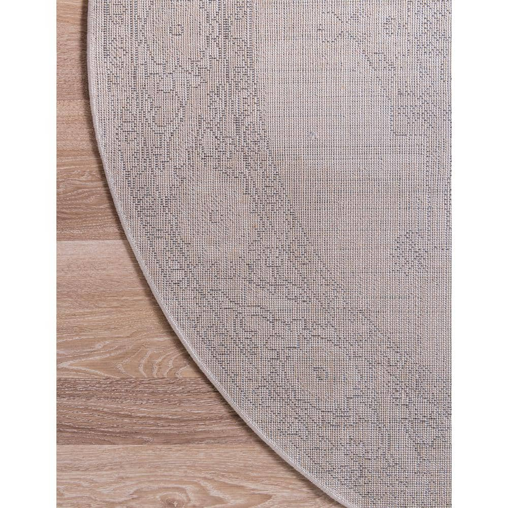 Portland Canby Ivory/Beige 5 ft. x 5 ft. Round Area Rug