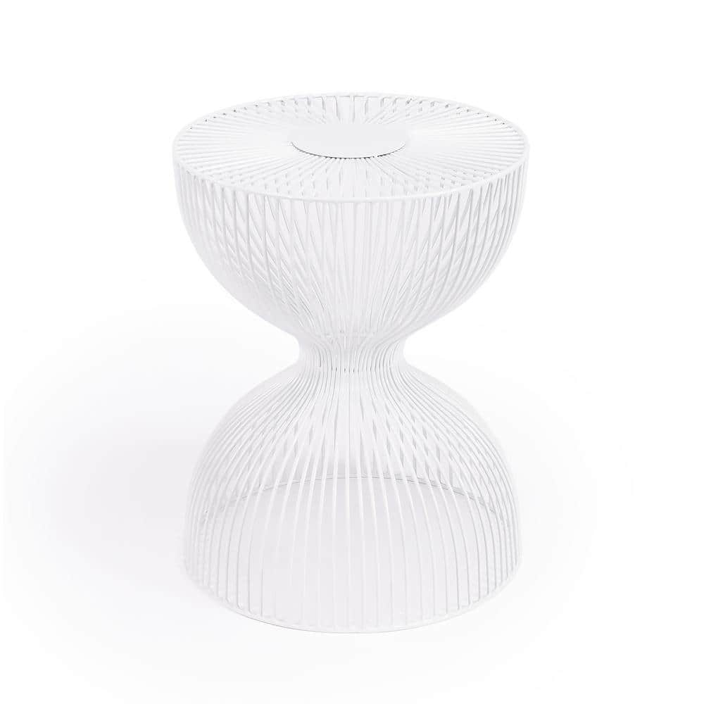 Butler Specialty Nicholas White Metal End Table