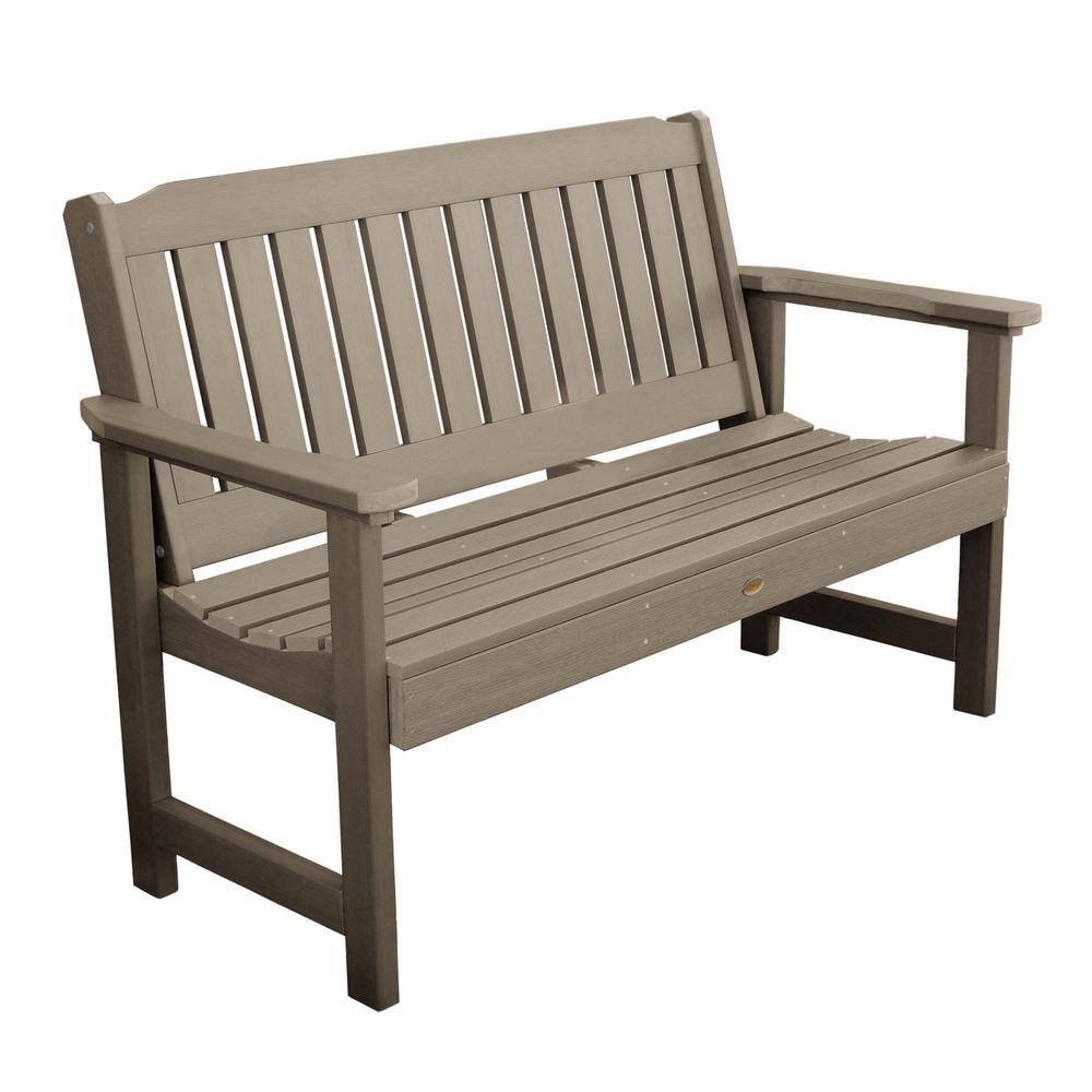 highwood  Lehigh 5-foot Eco-friendly Synthetic Wood Garden Bench Woodland Brown