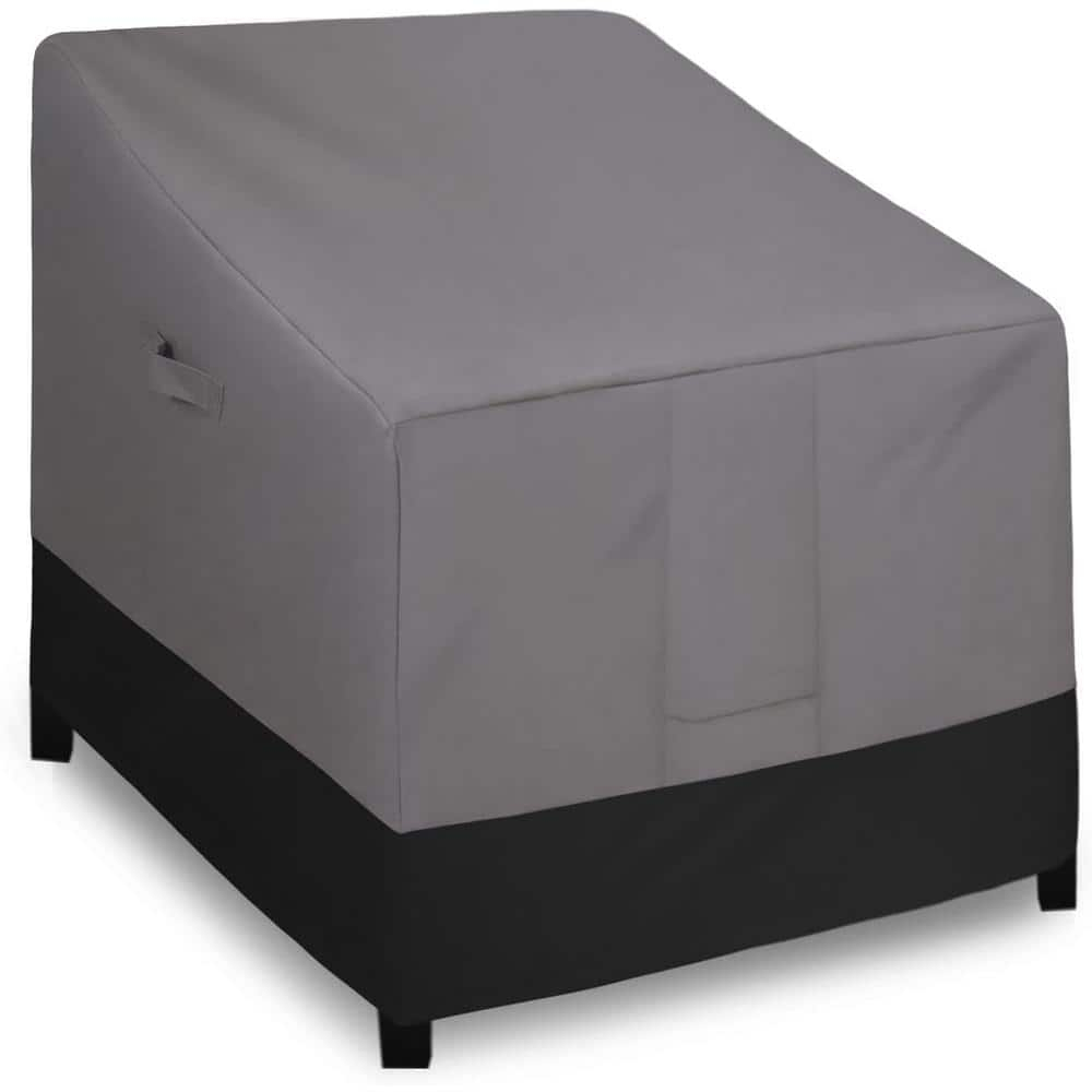 Easy-Going Outdoor Chair Cover Waterproof, Heavy Duty Patio Chair Cover, Windproof Outdoor Furniture Cover with Air Vent (1 Pack-33.5Wx40Dx36H inch, Gray/Black)