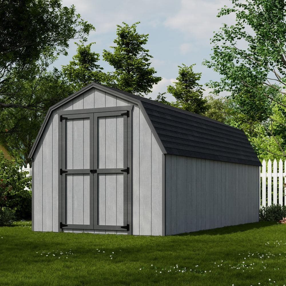 Little Cottage Co. 8x16 Value Gambrel Barn with 4 ft. Sidewalls, Outdoor Wood Storage Shed Do-It-Yourself Precut Kit
