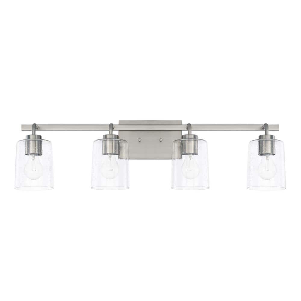 Capital Lighting 128541-449 Greyson 4 Light 34" Wide Bathroom Vanity Light - Nickel