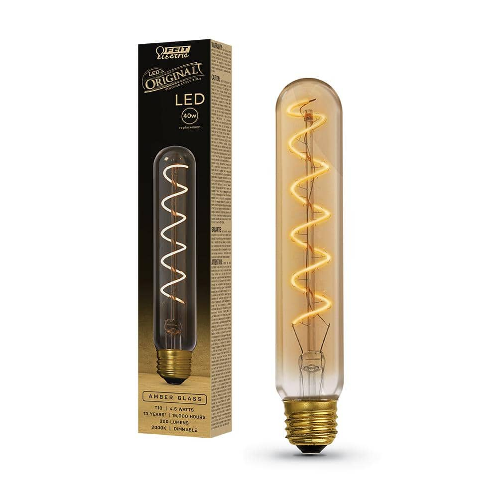 Feit Electric T10 E26 (Medium) LED Bulb Amber 40 Watt Equivalence 1 pk