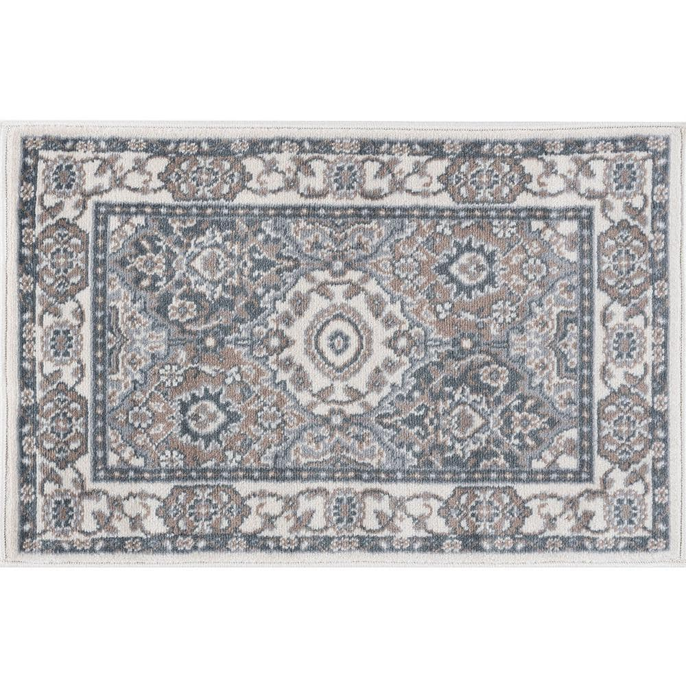 Tayse Madison Area Rug MDN3617 Traditional Cream Half-Brick Repeat 2' x 3' Rectangle