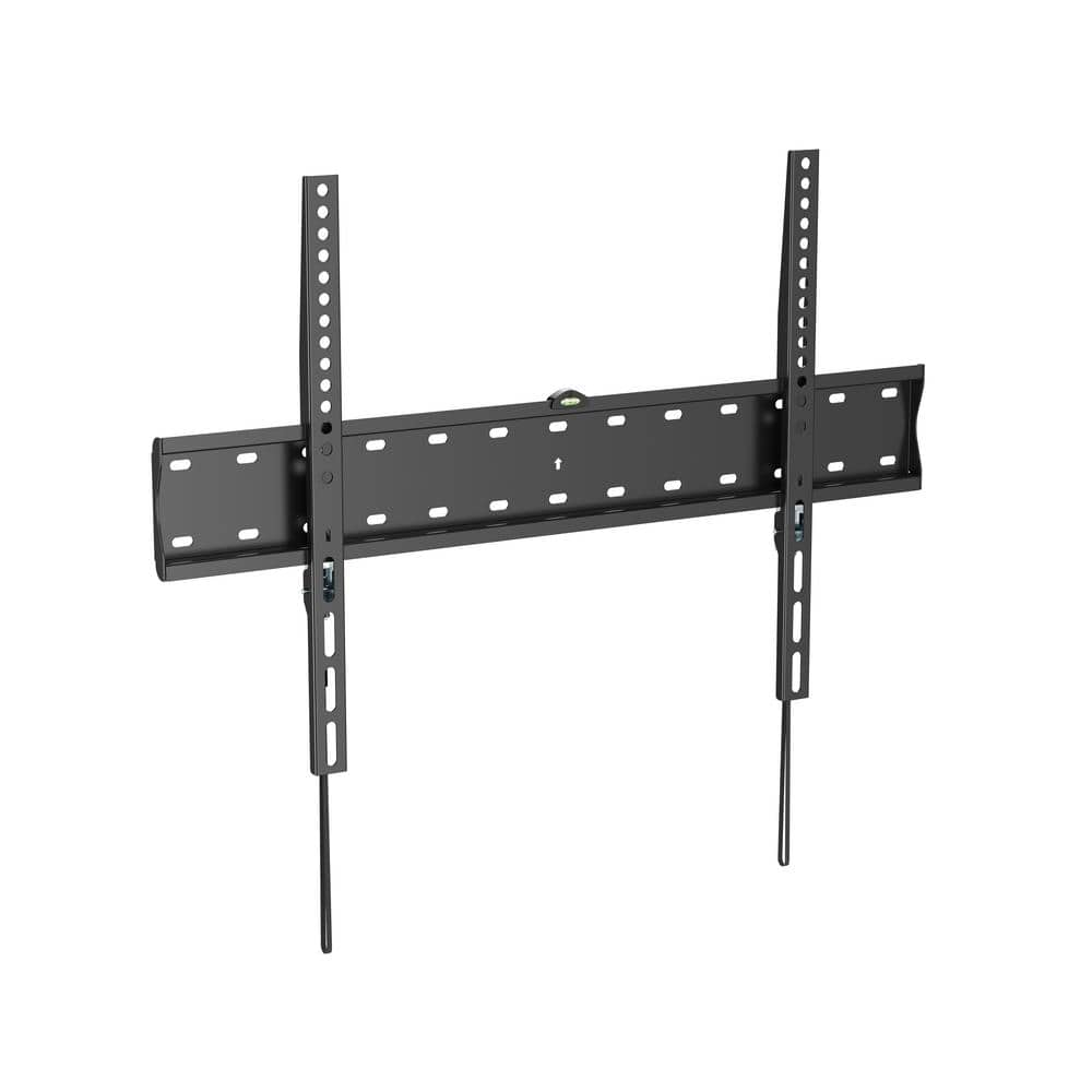 Black Steel Fixed TV Wall Mount for 42 to 90 Inch Screens