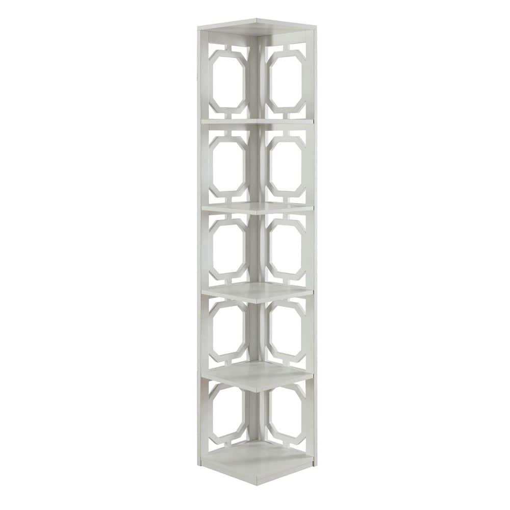 Convenience Concepts Omega 5 Tier Corner Bookcase, Multiple Finishes