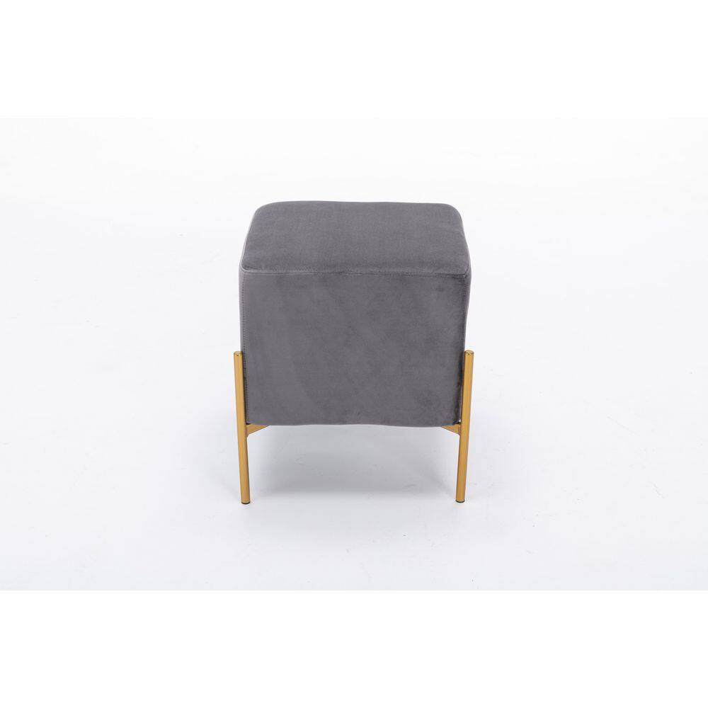 Carolina Living Larenta Upholstered Stool/Footrest - Gray