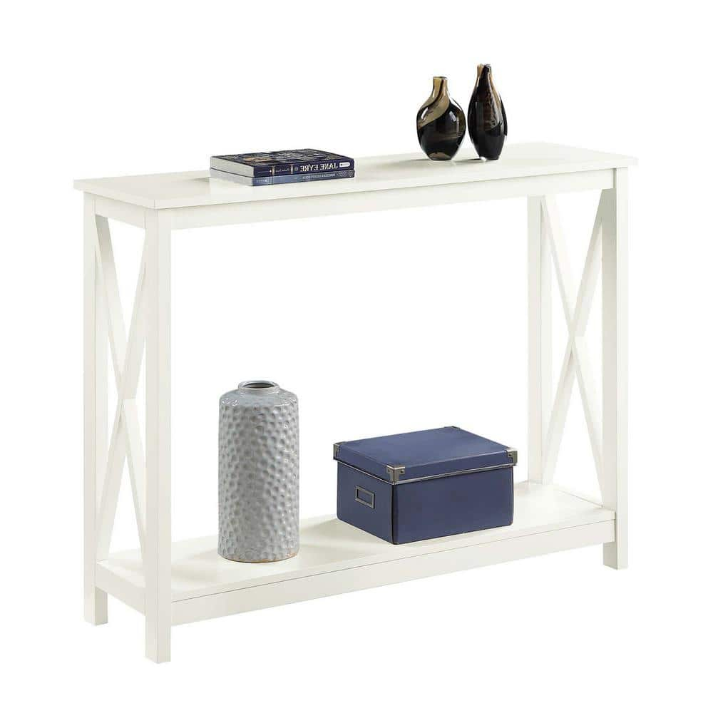 Convenience Concepts Oxford Console Table with Shelf, Ivory