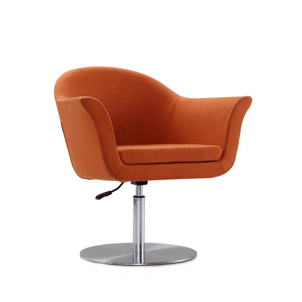Voyager Swivel Adjustable Accent Chair, Orange
