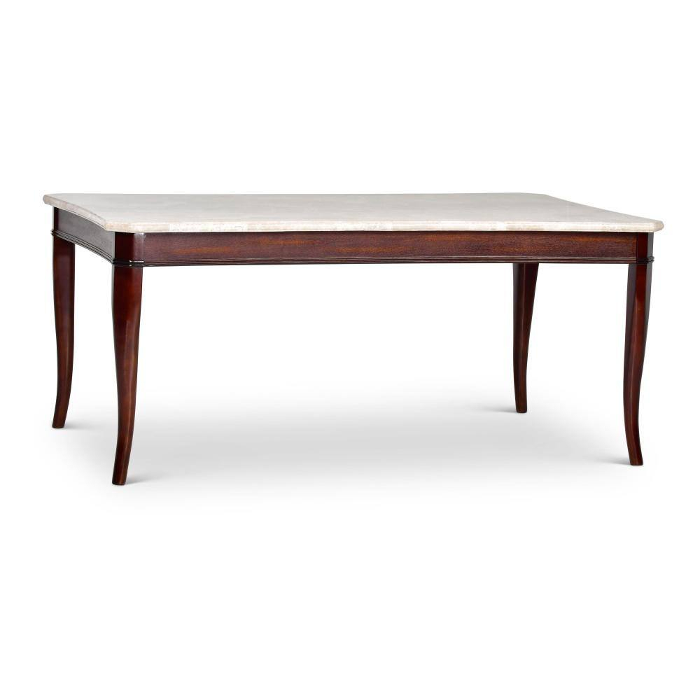 Marseille Marble Top Dining Table in Cherry